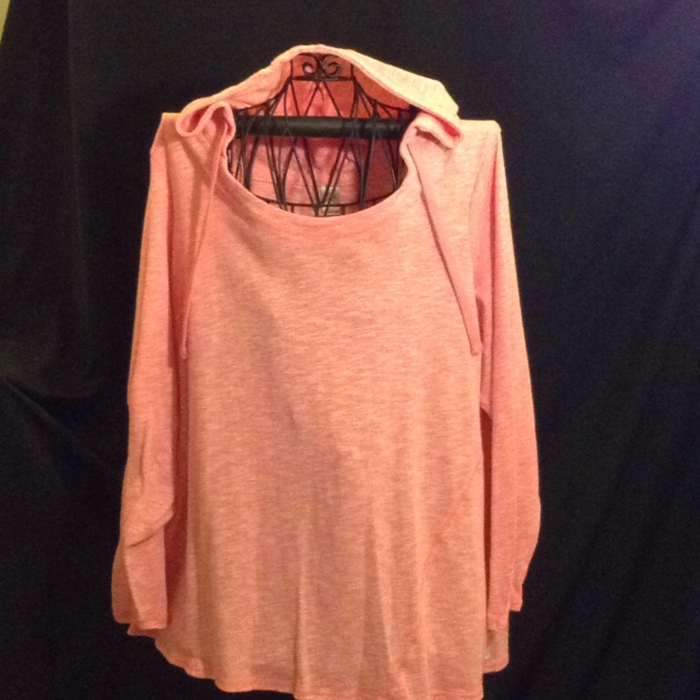 Lane Bryant lightweight hoodie-light pink-Sz 18/20